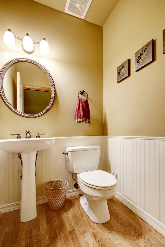 Convenient access to a bathroom on lower levels.